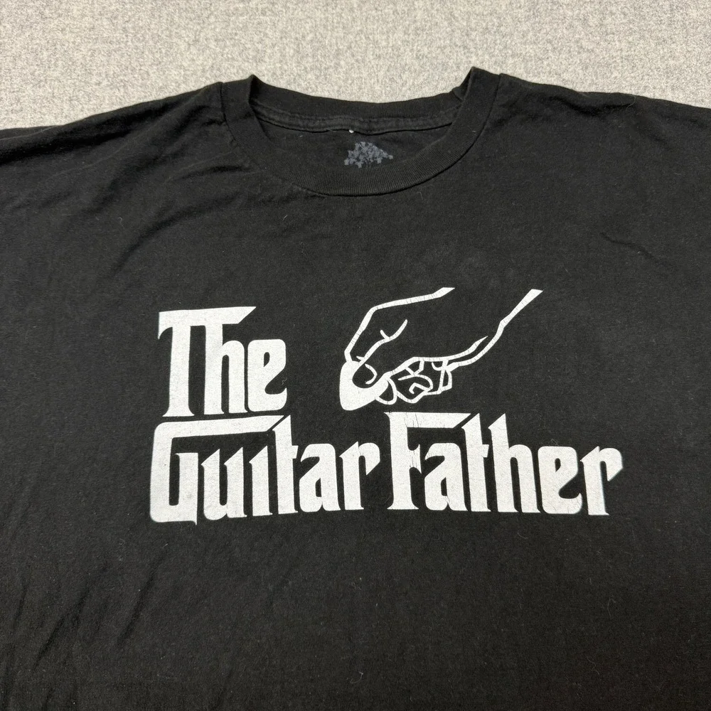 Ann Arbor T-Shirt Company The Guitar Father 2XL Black Graphic Music Tee Shirt